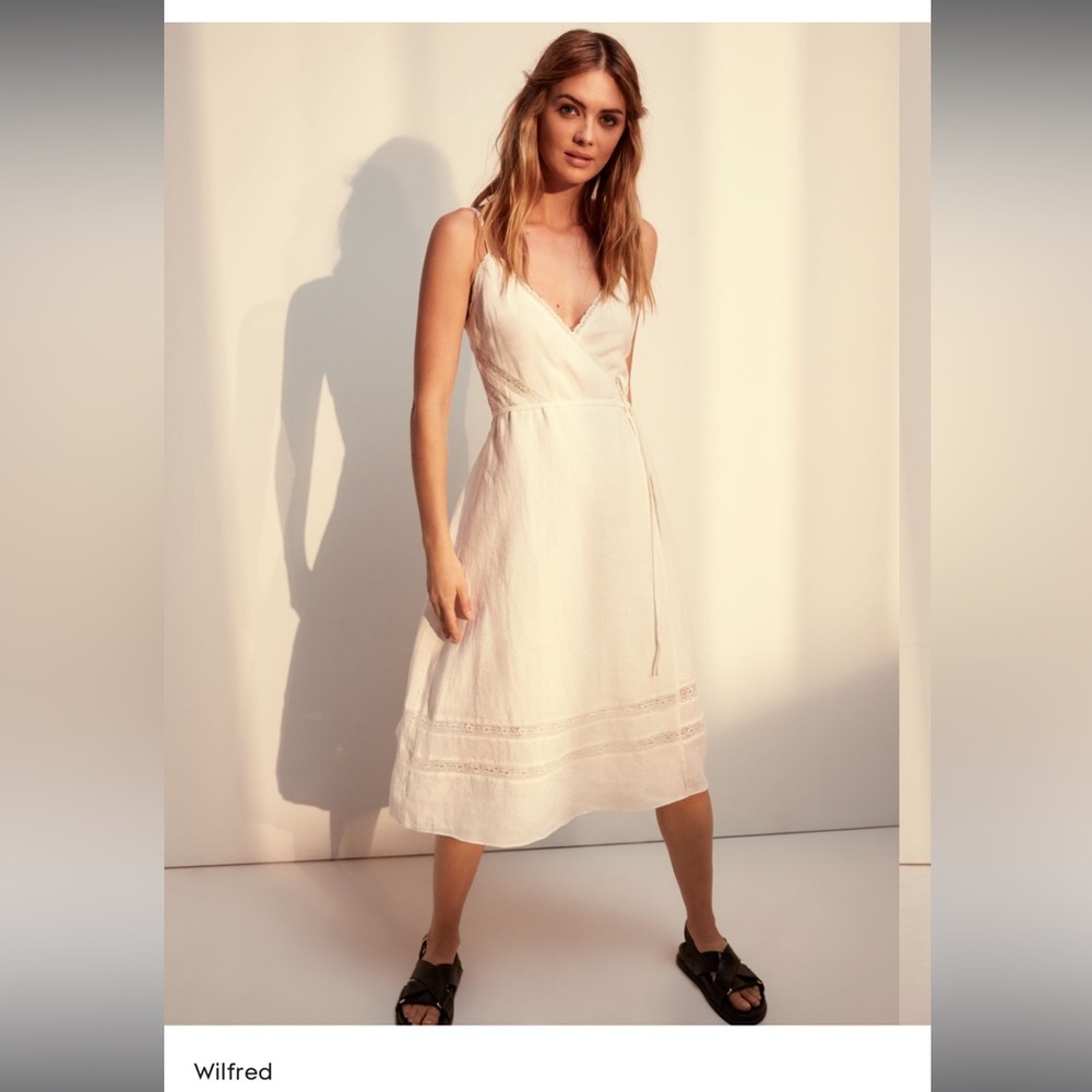 Aritzia Wilfred “Legere La boheme” linen wrap dress from Aritzia - brand new.